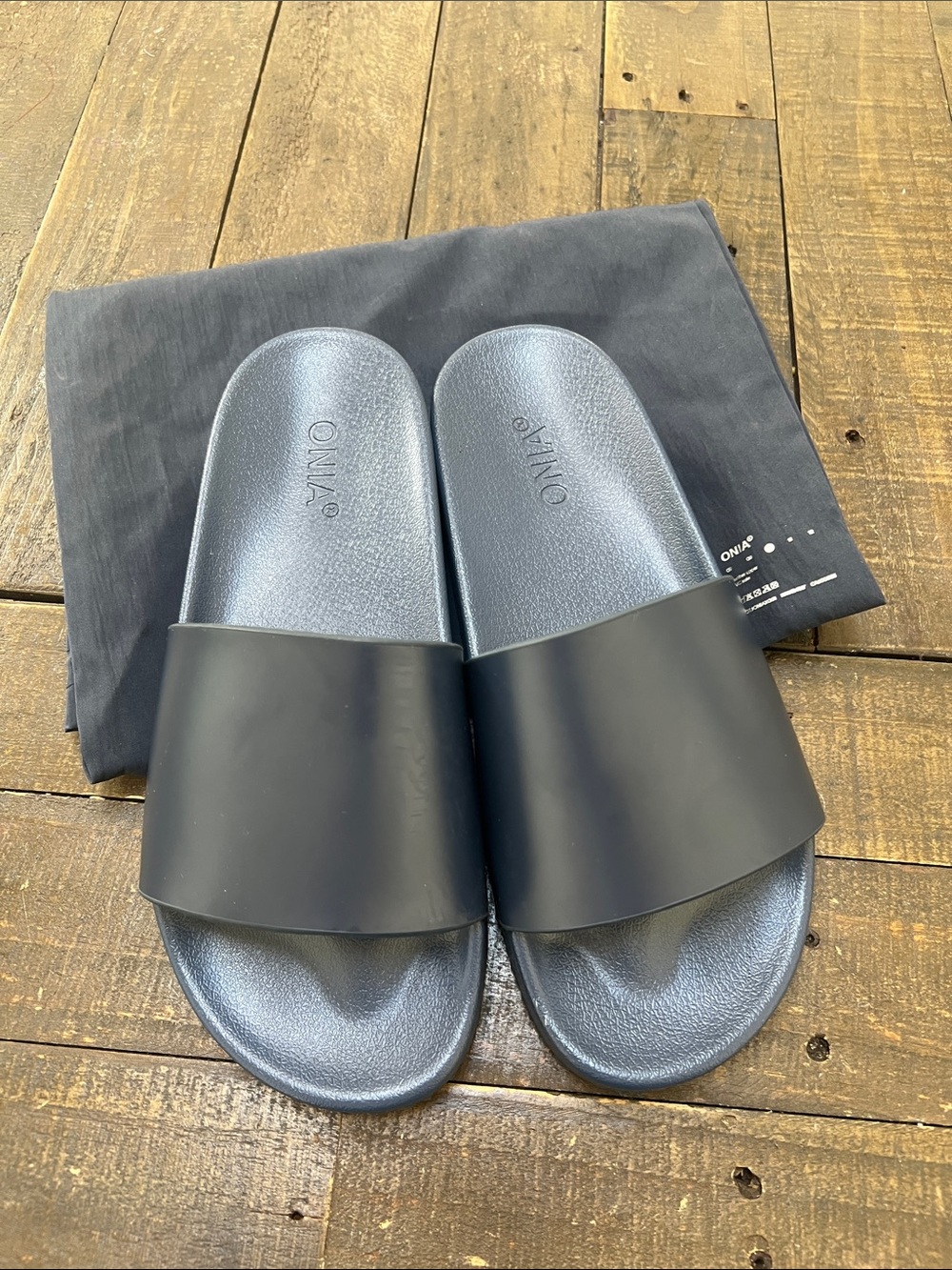 Onia Men’s Black Slide Sandals